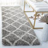 Safavieh Hudson Shag 2'-3" x 8'-0" Rug in Grey / Ivory
