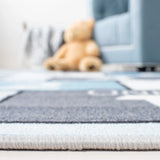 Safavieh Kids Playhouse 200 4'-4" x 6'-0" Rug in Grey / Blue
