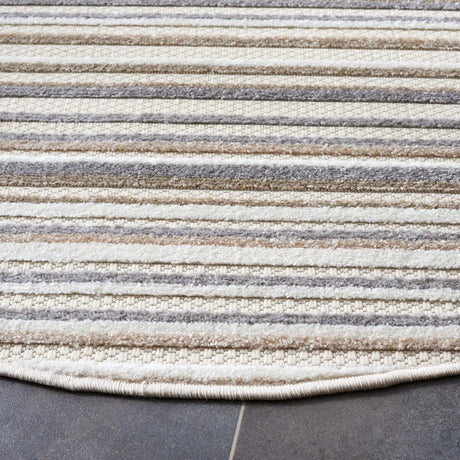 Safavieh Cabana 5'-3" x 5'-3" Rug in Ivory / Grey