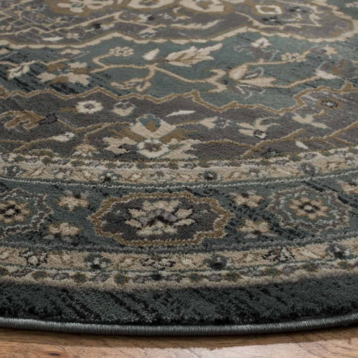 Safavieh Lyndhurst 5'-3" x 5'-3" Rug in Teal / Grey