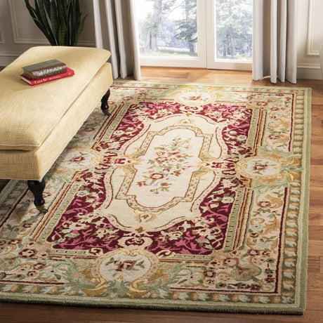 Safavieh Savonnerie 5'-0" x 8'-0" Rug in Red / Ivory