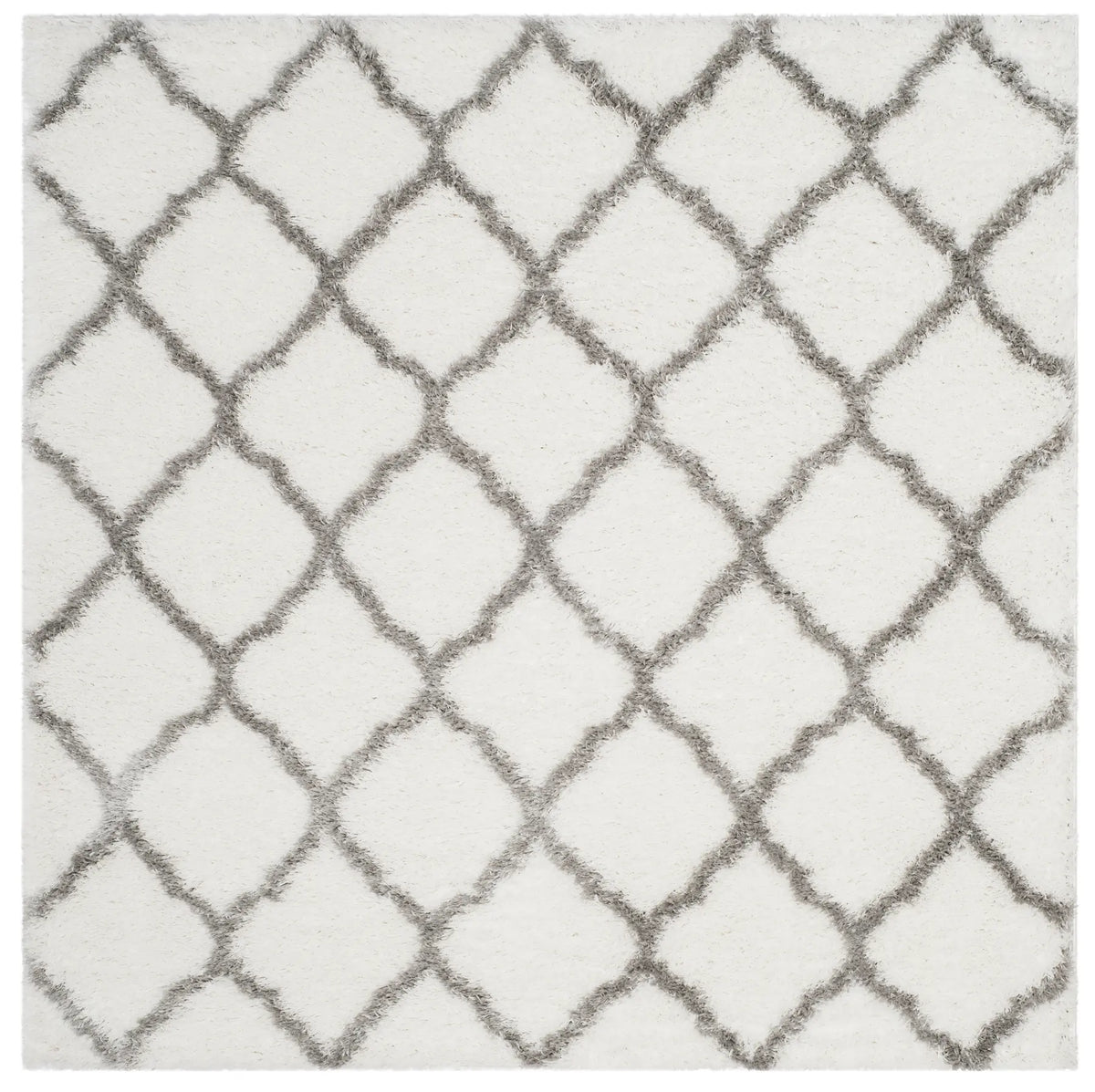 Safavieh Indie Shag 6'-7" x 6'-7" Rug in Ivory / Grey