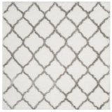 Safavieh Indie Shag 6'-7" x 6'-7" Rug in Ivory / Grey