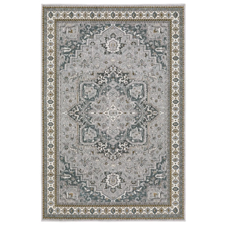 Oriental Weavers Sphinx Ellington Ell02 Blue/ Grey Rug - main flat
