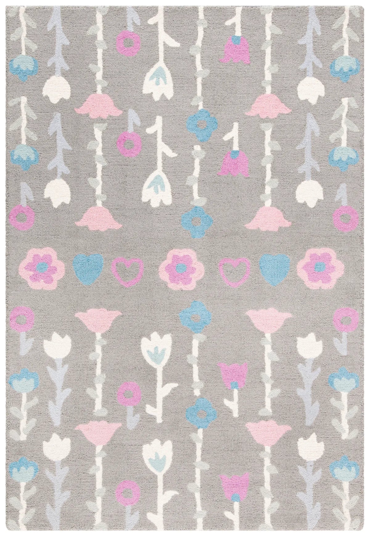 Safavieh Safavieh Kids 4'-0" x 6'-0" Rug in Grey / Pink
