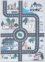 Safavieh Kids Playhouse 200 4'-4" x 6'-0" Rug in Blue / Dark Grey