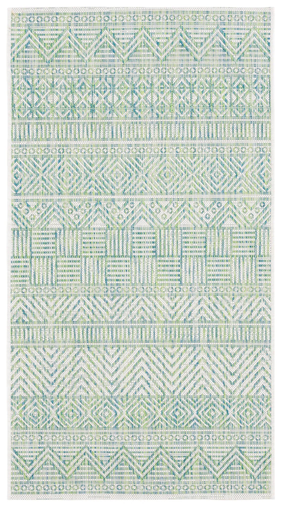 Safavieh Courtyard 2'-7" x 5'-0" Rug in Beige / Green