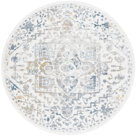 Safavieh Layla 6'-7" x 6'-7" Rug in Ivory Grey / Blue
