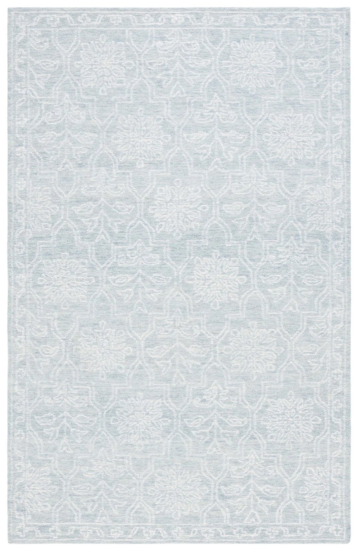 Safavieh Micro-Loop 4'-0" x 6'-0" Rug in Light Grey / Ivory