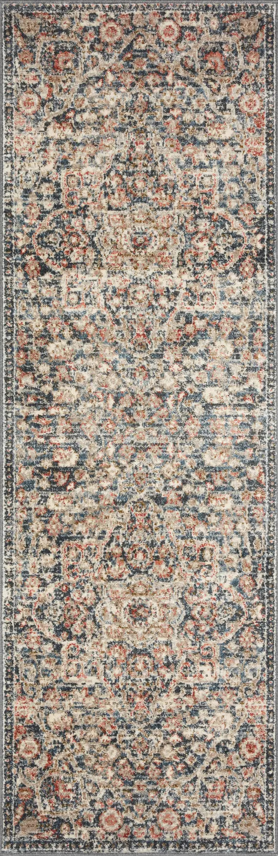 Loloi Saban Sab-02 Blue/Spice Rugs - runner flat