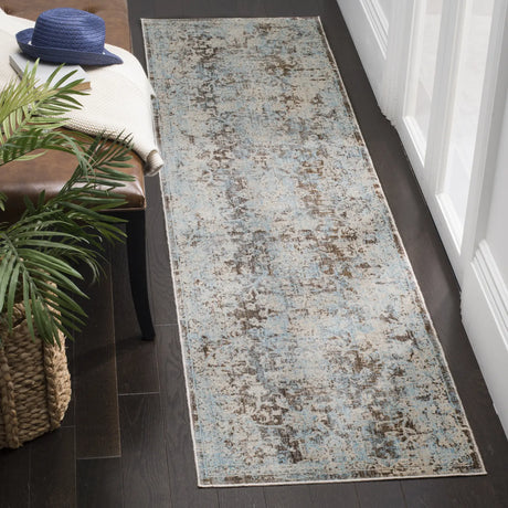 Safavieh Vintage Persian 2'-2" x 10'-0" Rug in Brown / Light Blue