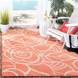 Safavieh Courtyard 4'-0" x 5'-7" Rug in Rust / Sand