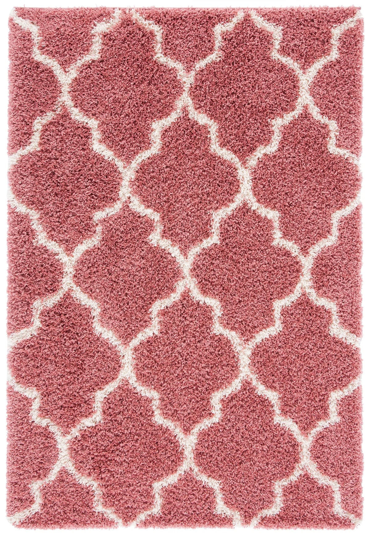 Safavieh Venus Shag 500 4'-0" x 6'-0" Rug in Pink / Ivory