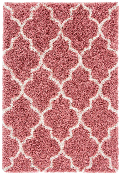 Safavieh Venus Shag 500 4'-0" x 6'-0" Rug in Pink / Ivory