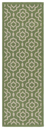 Safavieh Courtyard 2'-3" x 10'-0" Rug in Green / Beige