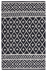 Safavieh Metro 4'-0" x 6'-0" Rug in Black / Ivory