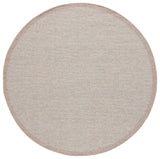 Safavieh Sisal All-Weather 6'-7" x 6'-7" Rug in Ivory / Aqua Orange