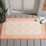 Safavieh Courtyard 2'-0" x 3'-7" Rug in Natural / Terra