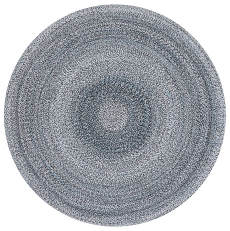 Safavieh Braided 5'-0" x 5'-0" Rug in Dark Grey / Light Blue