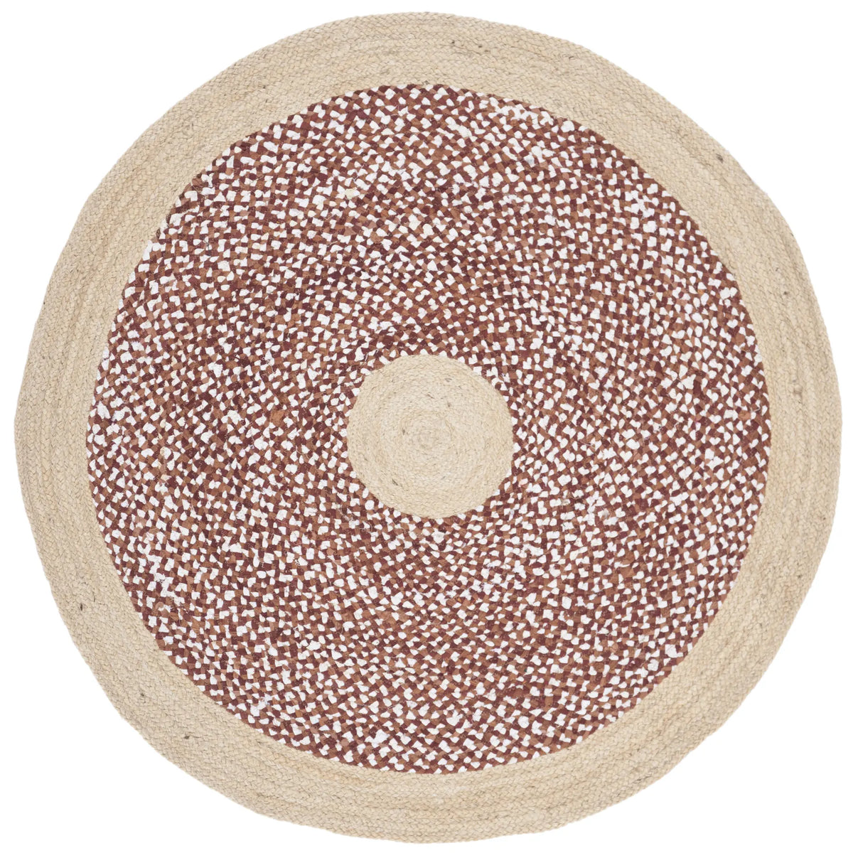 Safavieh Cape Cod 4'-0" x 4'-0" Rug in Rust / Natural