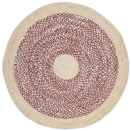 Safavieh Cape Cod 4'-0" x 4'-0" Rug in Rust / Natural