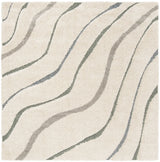 Safavieh Florida Shag 6'-7" x 6'-7" Rug in Cream / Light Blue