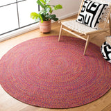 Safavieh Braided 5'-0" x 5'-0" Rug in Red / Yellow