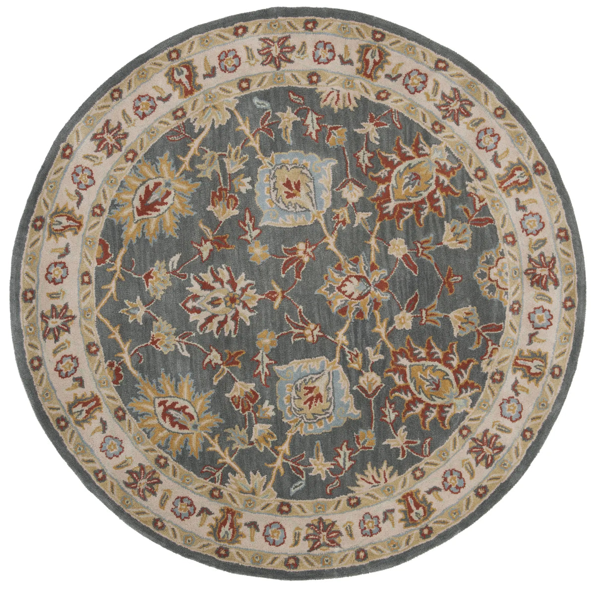 Safavieh Classic 6'-0" x 6'-0" Rug in Dark Grey / Ivory