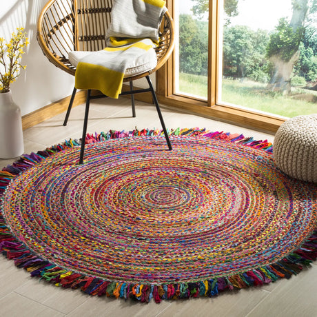 Safavieh Cape Cod 5'-0" x 5'-0" Rug in Ivory / Red