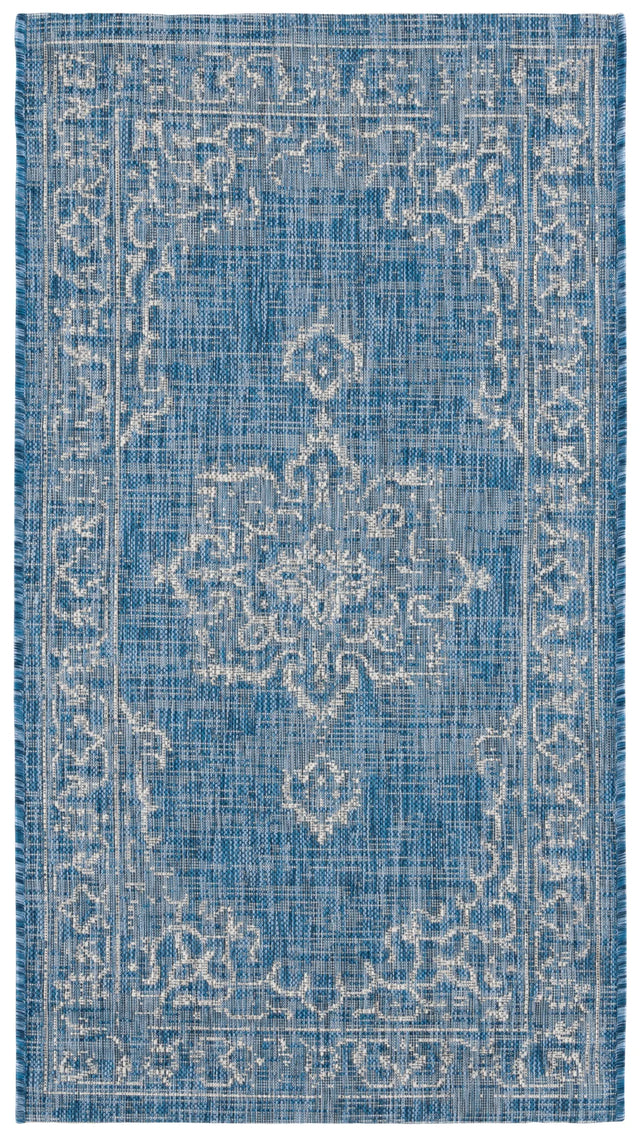 Safavieh Courtyard 2'-7" x 5'-0" Rug in Navy / Grey