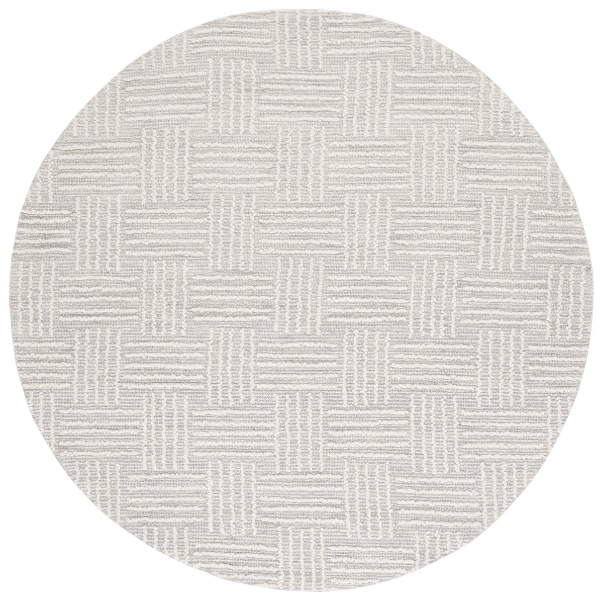 Safavieh Ebony 6'-0" x 6'-0" Rug in Light Grey / Ivory