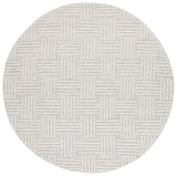 Safavieh Ebony 6'-0" x 6'-0" Rug in Light Grey / Ivory