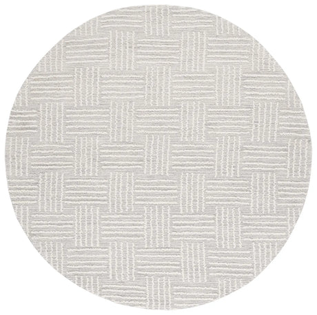 Safavieh Ebony 6'-0" x 6'-0" Rug in Light Grey / Ivory