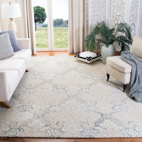 Safavieh Micro-Loop 10'-0" x 14'-0" Rug in Charcoal / Ivory