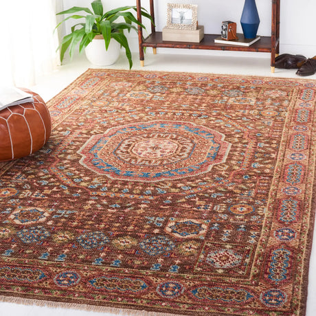 Safavieh Samarkand 6'-0" x 9'-0" Rug in Brown / Rust