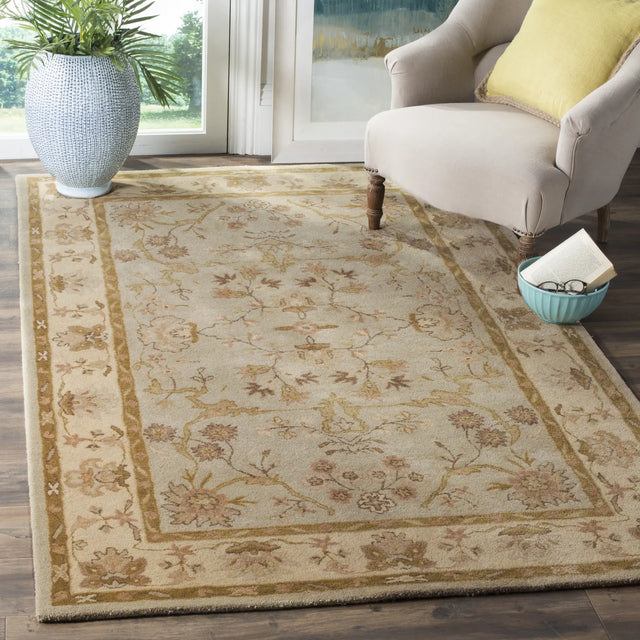 Safavieh Antiquity 4'-0" x 6'-0" Rug in Light Grey / Beige