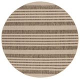 Safavieh Courtyard 5'-3" x 5'-3" Rug in Brown / Bone