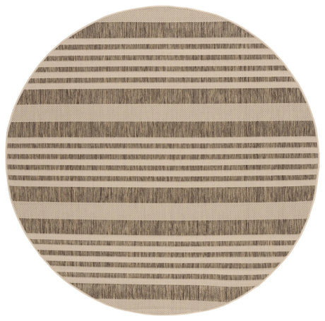 Safavieh Courtyard 5'-3" x 5'-3" Rug in Brown / Bone