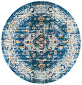 Safavieh Madison 6'-7" x 6'-7" Rug in Dark Blue / Light Blue