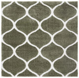Safavieh Tahoe Shag 6'-7" x 6'-7" Rug in Sage / White