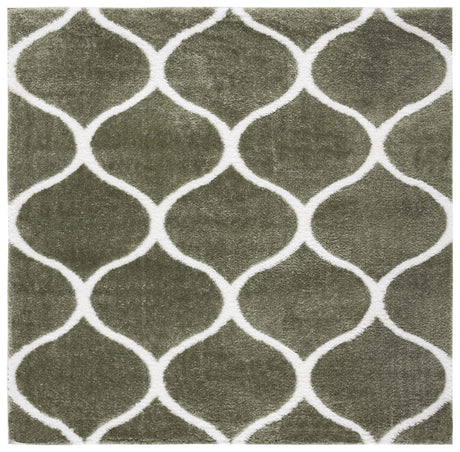 Safavieh Tahoe Shag 6'-7" x 6'-7" Rug in Sage / White
