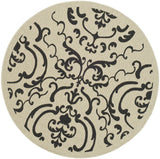 Safavieh Courtyard 5'-3" x 5'-3" Rug in Sand / Black