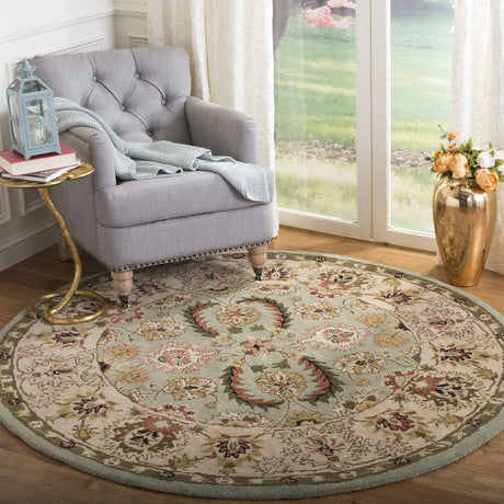 Safavieh Heritage 6'-0" x 6'-0" Rug in Sage / Ivory