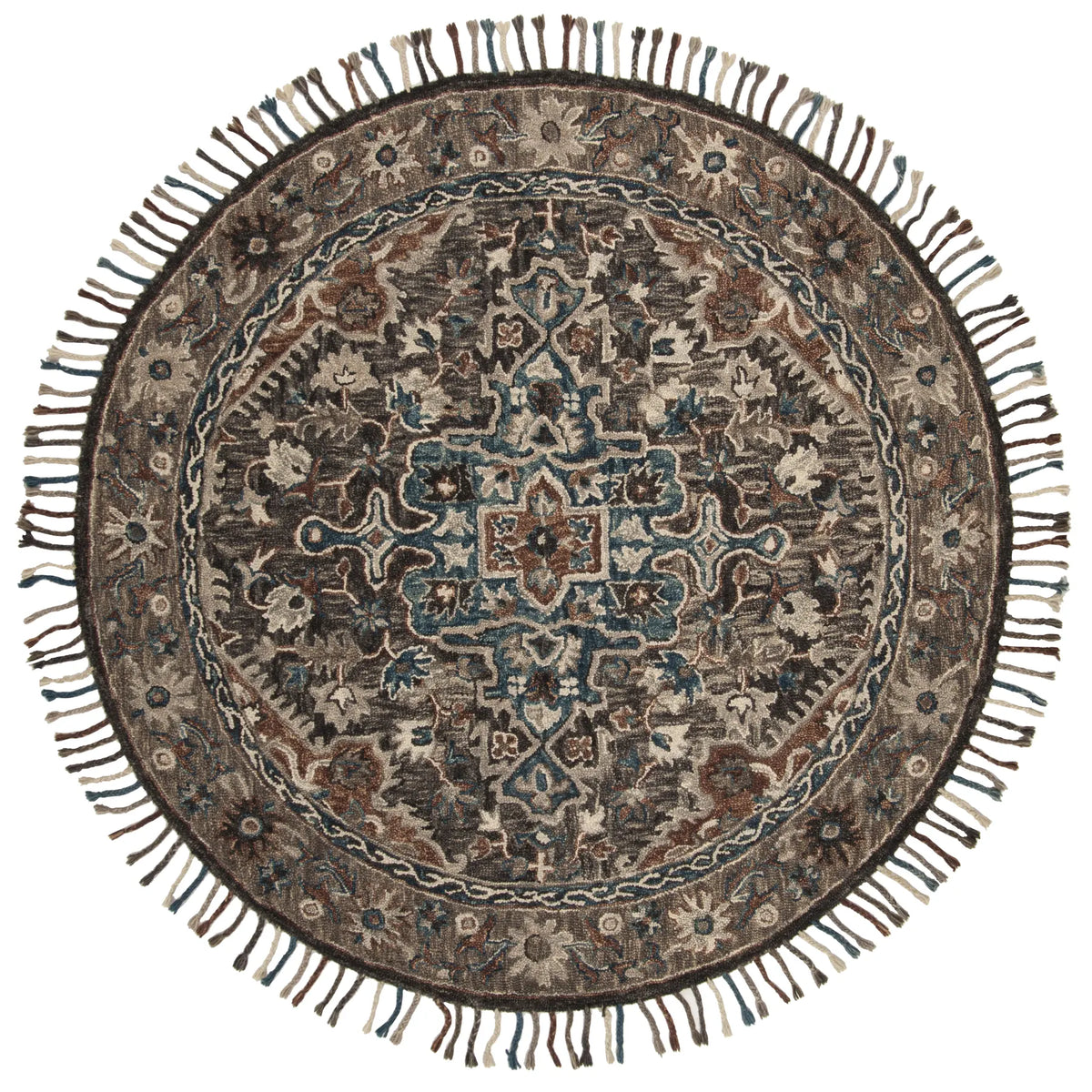 Safavieh Aspen 7'-0" x 7'-0" Rug in Charcoal / Light Brown