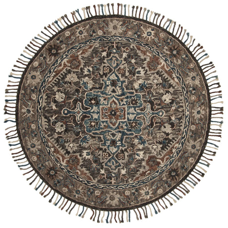 Safavieh Aspen 7'-0" x 7'-0" Rug in Charcoal / Light Brown