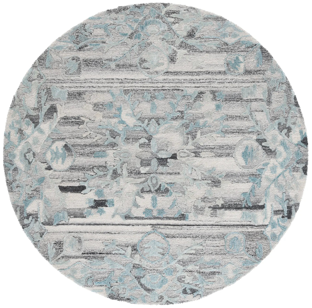 Safavieh Marquee 6'-0" x 6'-0" Rug in Grey / Teal
