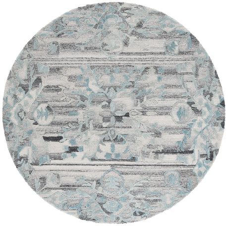 Safavieh Marquee 6'-0" x 6'-0" Rug in Grey / Teal