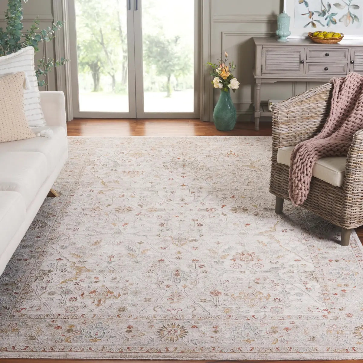 Safavieh Culture 8'-0" x 10'-0" Rug in Ivory / Blue Rust