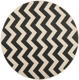 Safavieh Courtyard 6'-7" x 6'-7" Rug in Black / Beige