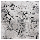 Safavieh Meadow 500 6'-7" x 6'-7" Rug in Grey / Black